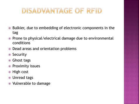 rfid tag disadvantages|rfid is vulnerable to.